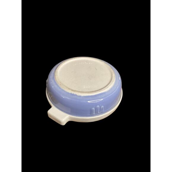 Vintage Hankscraft Divided Baby Food Warmer. Blue and White Ceramic Infant Dish - Picture 6 of 7